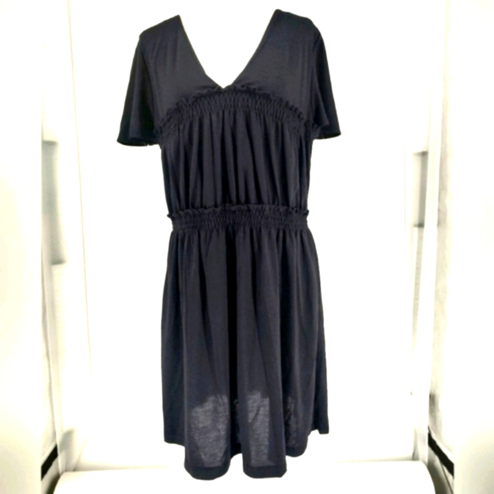 French Connection Navy Short Sleeve Summer Dress Size 12